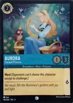 141/204 AURORA TRANQUIL PRINCESS URSULAS RETURN FOIL COMMON DISNEY LORCANA CARD - Image 1
