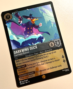 Disney Lorcana TCG Winterspell Darkwing Duck - Cool Under Pressure Foil - Image 1