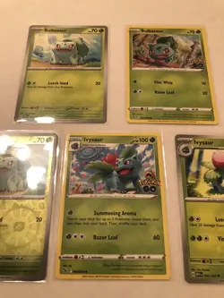 Lot Of 5 Bulbasaur and Ivysaur Pokemon Cards - Image 4