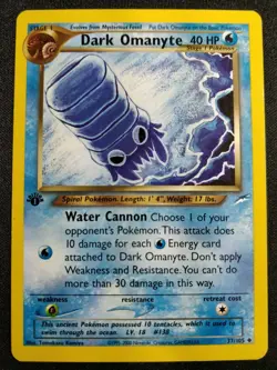 DARK OMANYTE - 37/105 - Neo Destiny - Uncommon - Pokemon Card - Image 1