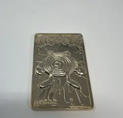 1999 POLIWHIRL Pokemon 24K Gold Plated Trading card Limited Edition Burger King - Image 1