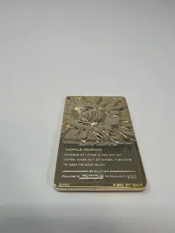 1999 POLIWHIRL Pokemon 24K Gold Plated Trading card Limited Edition Burger King - Image 3