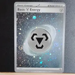Pokemon Basic Metal Energy Holo Foil Card with Swirl 008 2023 - Image 1