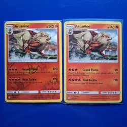 Two Pokemon Cards - Arcanine 22/214 Holo + Reverse Holo (NM) - Image 1