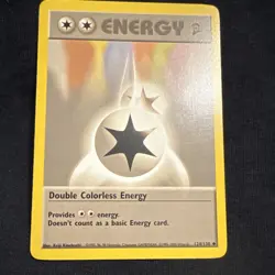 Pokemon TCG Double Colorless Energy Special Energy Card 124/130 Base Set 2 2000 - Image 1