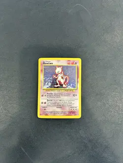 Mewtwo 10/102 Holo Rare Base Set 1999 Pokemon Card – Vintage WOTC Pokemon TCG - Image 1