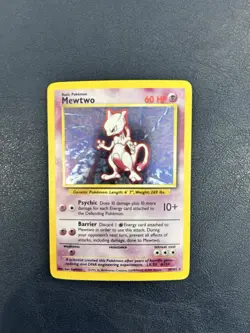 Mewtwo 10/102 Holo Rare Base Set 1999 Pokemon Card – Vintage WOTC Pokemon TCG - Image 2