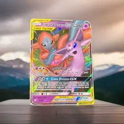 Pokemon Espeon & Deoxys GX Ultra Rare Full Art Holo Card 72/236 Unified Minds - Image 3