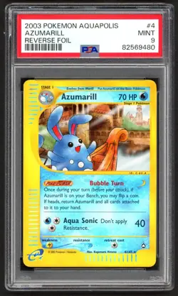 Pokemon Cards - PSA 9 Azumarill 4/147 - Aquapolis Reverse Holo - MINT - PSA9 - Image 1