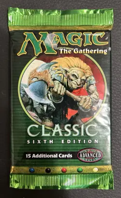 Magic the Gathering MTG Classic Sixth Edition (6ED) Booster Pack Factory Sealed - Image 1