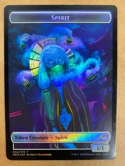 MTG 1x FOIL Pilot / Spirit Token Kamigawa: Neon Dynasty Magic Gathering x1 NM - Image 2