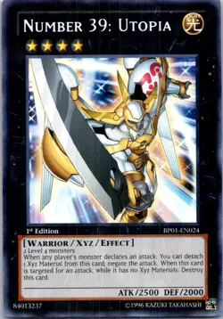 Number 39: Utopia BP01-EN024 Yu-Gi-Oh! 1st Edition Light Play - Image 1