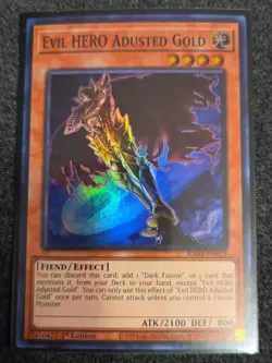 Yugioh! Evil HERO Adusted Gold - RA04-EN029 - Super Rare - 1st Edition Near Mint - Image 1