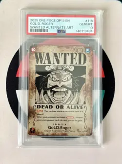 One Piece Gol D Roger Wanted Poster Alt Art Op13 #118 English PSA 10 Gem Mint - Image 1