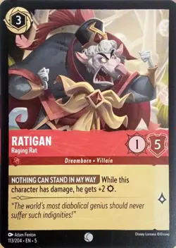 113/204 RATIGAN RAGING RAT SHIMMERING SKIES COMMON DISNEY LORCANA CARD - Image 1