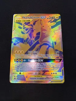 Pokemon Pikachu & Zekrom GX TCG Sun & Moon SM248 Holo Gold Promo Card - Image 1