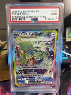 PSA 9 Terapagos Ex 170/142 SIR - Stellar Crown - Graded Pokemon Card - Image 1