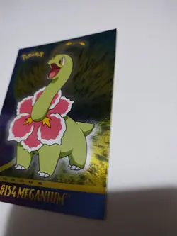 Meganium #154 Silver Foil Pokemon Topps Johto Series 1 2001 Pokemon Card Rare - Image 2