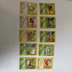 vintage pokemon card set of 10 rare near mint - Image 1