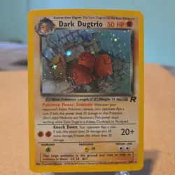 Dark Dugtrio 6/82 Team Rocket SWIRL Holo Rare WOTC Vintage Pokemon Card LP - Image 1