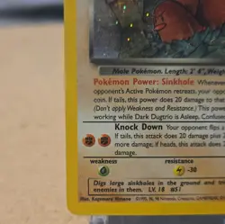 Dark Dugtrio 6/82 Team Rocket SWIRL Holo Rare WOTC Vintage Pokemon Card LP - Image 5