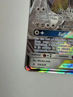 Pokemon Lucario & Melmetal GX 120/214 SM-Unbroken Bonds Ultra Rare Holo Card - Image 5