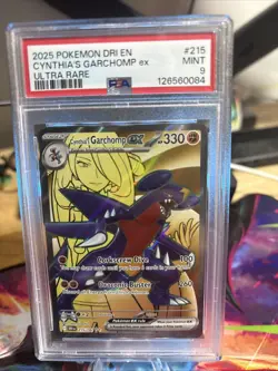 2025 Pokemon Dri En-Destined Rivals Cynthia'S Garchomp Ex Ultra Rare PSA 9 - Image 1