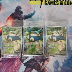 (3) Pokemon TCG Snorlax SVP051 Holo 151 ETB Promo Card Sealed Black Star - Image 1
