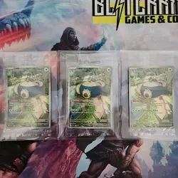 (3) Pokemon TCG Snorlax SVP051 Holo 151 ETB Promo Card Sealed Black Star - Image 2