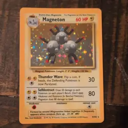 1999 WOTC Pokemon Unlimited Holo Rare Base Set 1999 Magneton 9/102 - Image 1