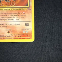 Pokemon TCG Moltres Rare Card 27/62 Fossil 1999 Basic - Image 4
