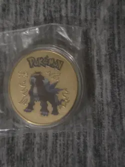 NEW Pokemon Entei Premium High Quality Rare collectible Metal Gold Coin M/NM - Image 1