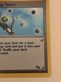 Pokemon TCG Energy Search Trainer Fossil 1st Edition 59/62 Wizards 1999 Regular - Image 3