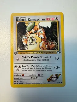 Blaine's Kangaskhan 36/132 Pokemon TCG 1st Edition Gym Heroes NM Vintage 2000 - Image 1