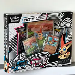 POKEMON TCG 4 VICTINI ILLUSTRATION COLLECTION BOX BLACK BOLT WHITE FLARE BOOSTER - Image 2