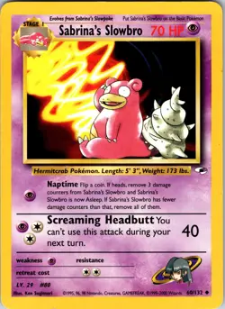 Sabrina's Slowbro 060/132 Gym Heroes Pokemon LP Unlimited - Image 1