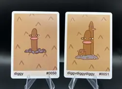 Pookiemoot Diggy (Diglett + Dugtrio) #50 - Gen 1 Pookiemoot Fan Art - Pokemon - Image 1