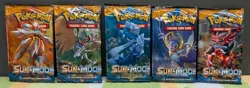 Pokemon Sun & Moon 5 Sleeved Booster Packs - Image 1