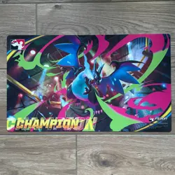 Pokemon TCG Mega Charizard X Champion League Cup Winner Playmat - Image 1
