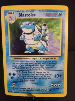 Pokemon TCG Blastoise Base Set 002/102 Holo Rare - LP Excellent Condition - Image 3