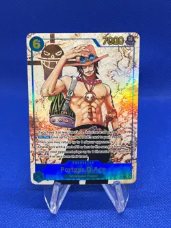 One Piece Carrying On His Will Portgas D Ace OP13-119 Alternate Alt Art SEC NM - Image 1