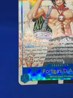 One Piece Carrying On His Will Portgas D Ace OP13-119 Alternate Alt Art SEC NM - Image 4