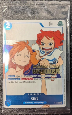 Pre-Release Winner Card Girl P-096 OP14 / EB04 SEALED One Piece - Image 1