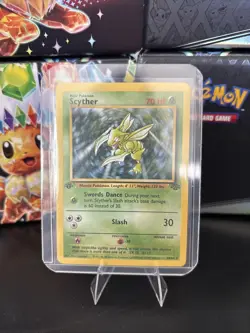Pokemon TCG Scyther Jungle Card 26/64 1st Edition Rare, MP Condition - Image 1