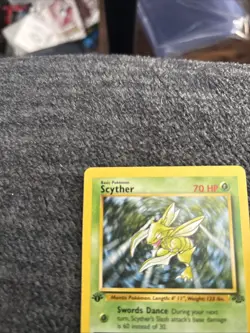 Pokemon TCG Scyther Jungle Card 26/64 1st Edition Rare, MP Condition - Image 3