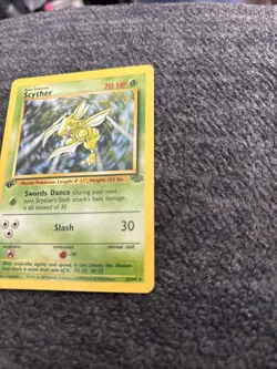 Pokemon TCG Scyther Jungle Card 26/64 1st Edition Rare, MP Condition - Image 5