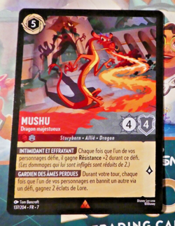 Lorcana Chapter 7 Disney Card Carte Mushu 137/204 Rare Francais FR Mint - Image 1
