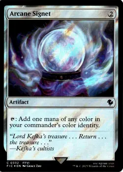 MTG FIC Surge Foil Arcane Signet () Commander: Final Fantasy 332 C NM Card Scan - Image 1