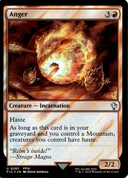 MTG FIC Surge Foil Anger Commander: Final Fantasy 289 U NM Card Scan - Image 1