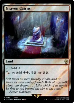 MTG FIC Surge Foil Graven Cairns Commander: Final Fantasy 401 R NM Card Scan - Image 1